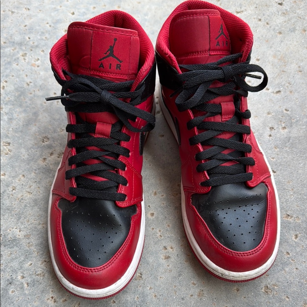 High-Top Sneakers - Red and Black Nike